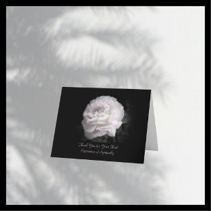 Thank You for Sympathy, One Pale Pink Rose
