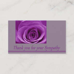 Thank you for Sympathy roses Enclosure Card