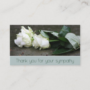 Thank you for Sympathy roses Enclosure Card