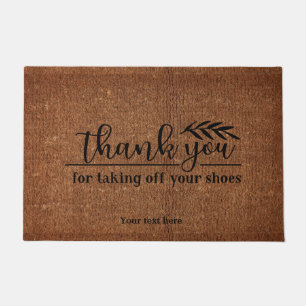 Thank you for taking off your shoes doormat