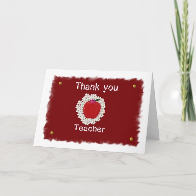 Thank you for teacher, apple card (Front)