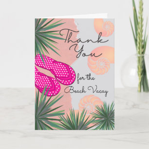 Thank You for the Beach Vacay with Sand Sandals Card