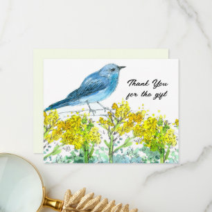 Thank You For the Gift Bluebird Wildflowers