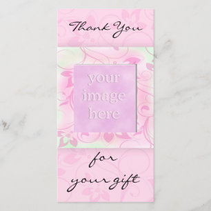 Thank you for the gift -pink photocard card