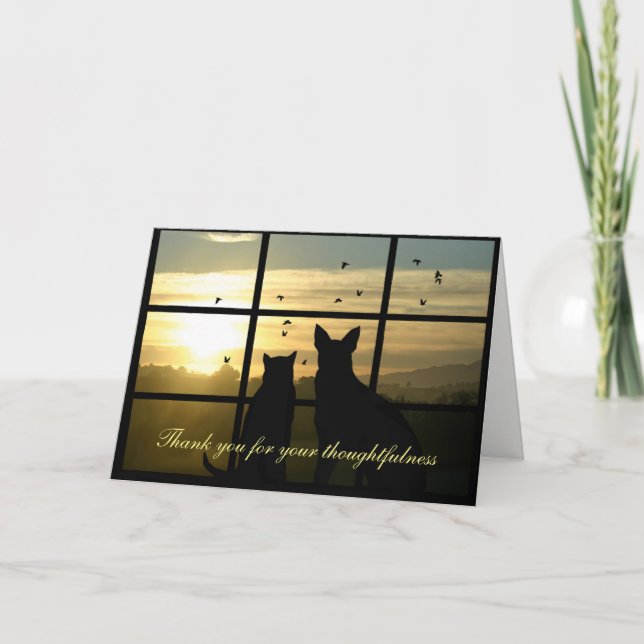 Thank you for the sympathy, thoughtfulness cards (Front)