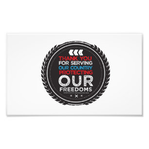 thank you for veteran photo print