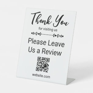 Thank You for Visiting Follow Us on Social Media Pedestal Sign