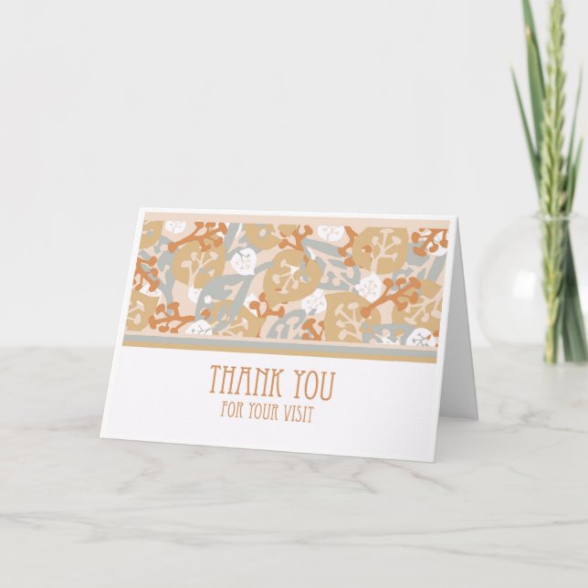 Thank You for Visiting Me Nature Plants Card (Front)
