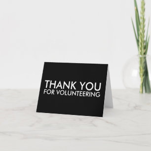 thank you for volunteering