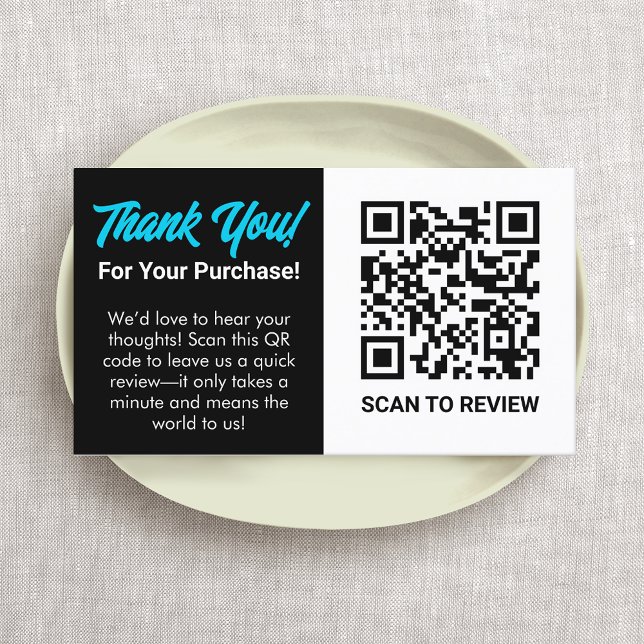 Thank you for you purchase QR Code Card Enclosure (Thank you ror you purchase  with rquest for review QR Code )