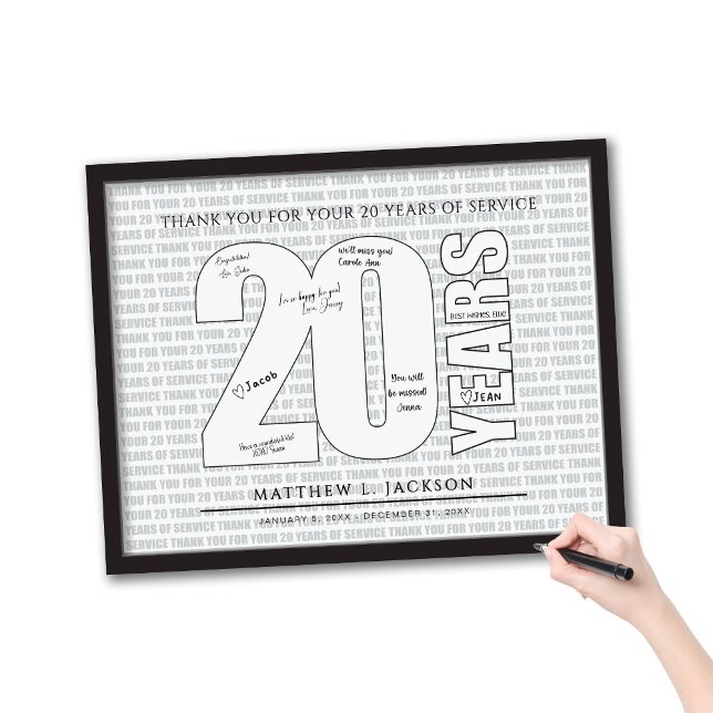 Thank you for your 20 Years of Service Poster (Creator Uploaded)