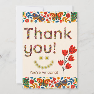Thank You for Your Amazing  - 2025 Floral card gif