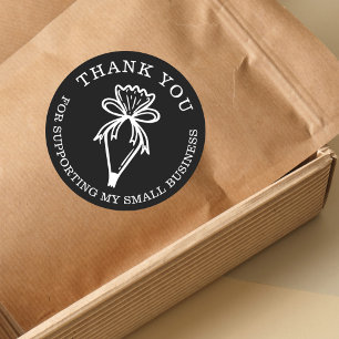 Thank You For Your Business Bakery Pastry Bag Classic Round Sticker