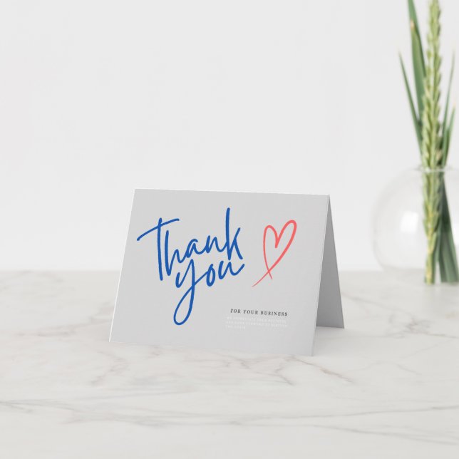 THANK YOU FOR YOUR BUSINESS CARD (Front)