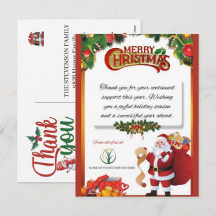 Thank you for your business christmas cards