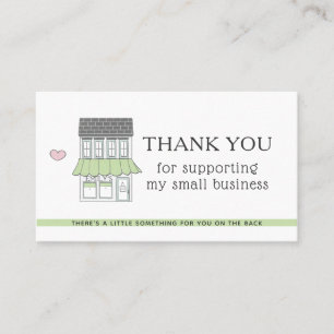 Thank You for your Business Coupon Code Shop Heart Card