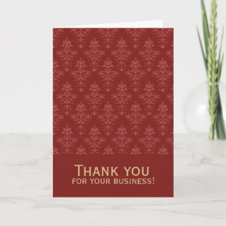 Thank you for your business damask card