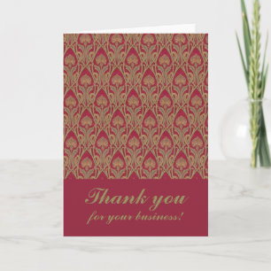 Thank you for your business damask card