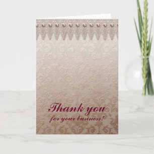 Thank you for your business damask card