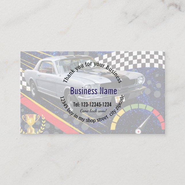 Thank you for your Business Editable Business mark Business Card (Front)