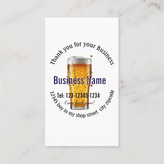 Thank you for your Business Editable Business mark Business Card (Front)