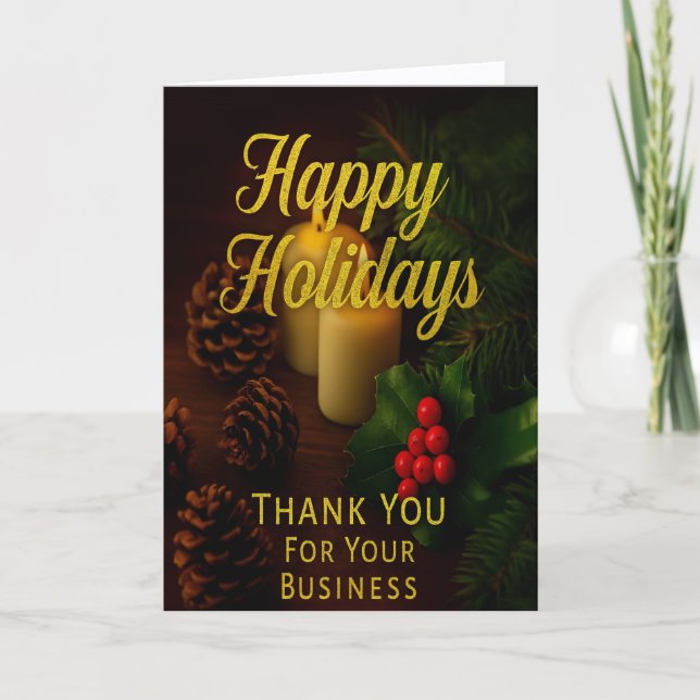 'Thank you for your business' Folded Greeting Card (Front)
