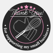 Thank You For Your Business Grey Sticker