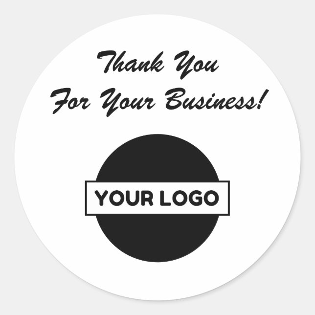 Thank You For Your Business Square Sticker (Front)