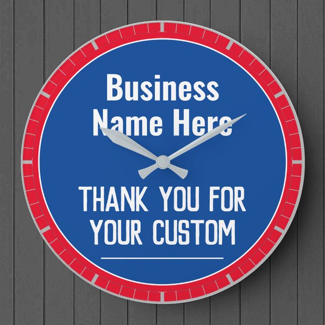 Thank You For Your Custom Retail Outlet Large Clock (Creator Uploaded)