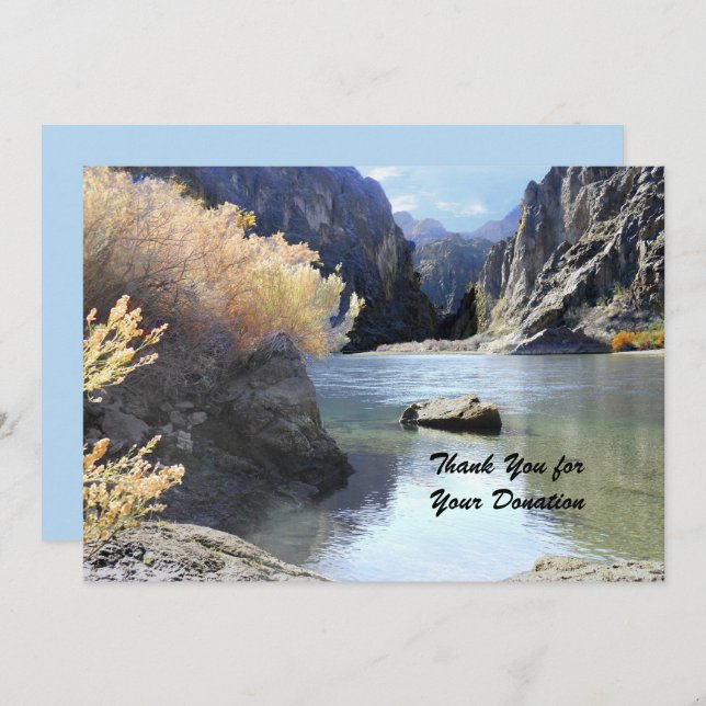 Thank You for Your Donation Beautiful Scenery Card (Front/Back)