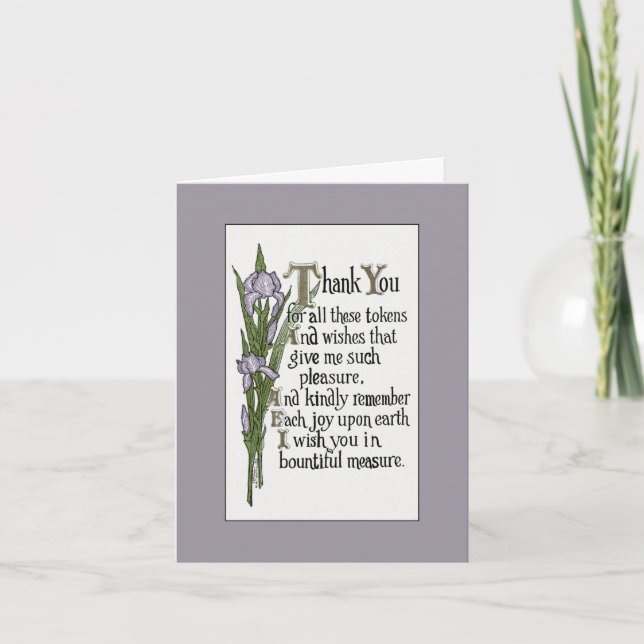 Thank You for Your Good Wishes Card (Front)