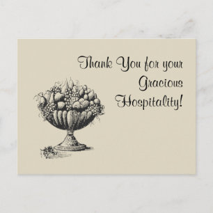 Thank You for your Gracious Hospitality! Postcard