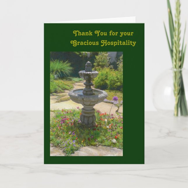 Thank You for your Gracious Hospitality Template (Front)