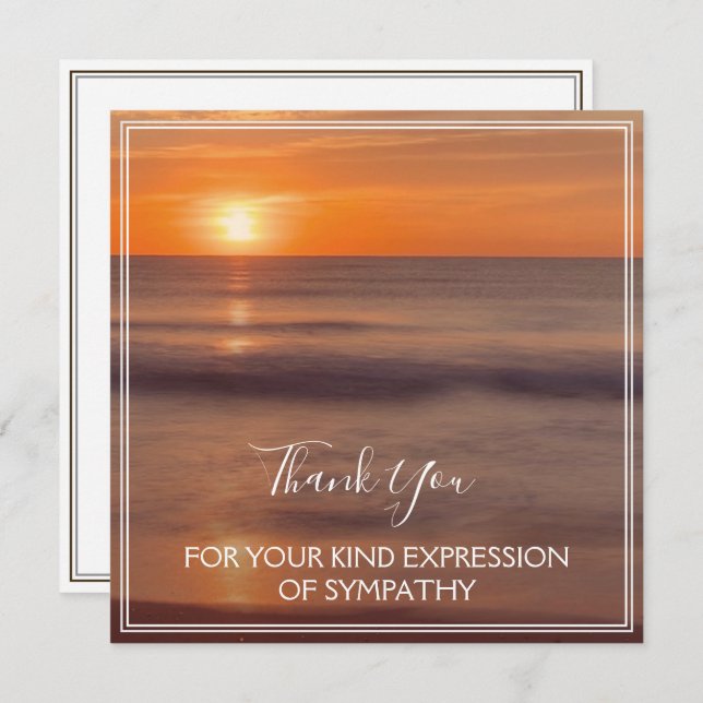 Thank You For Your Kind Expression Of Sympathy (Front/Back)
