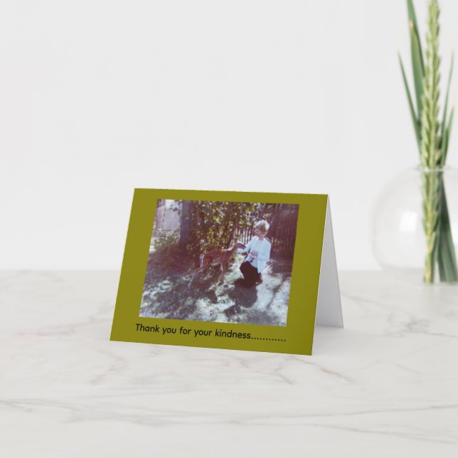Thank You For Your Kindness Folded Card (Front)