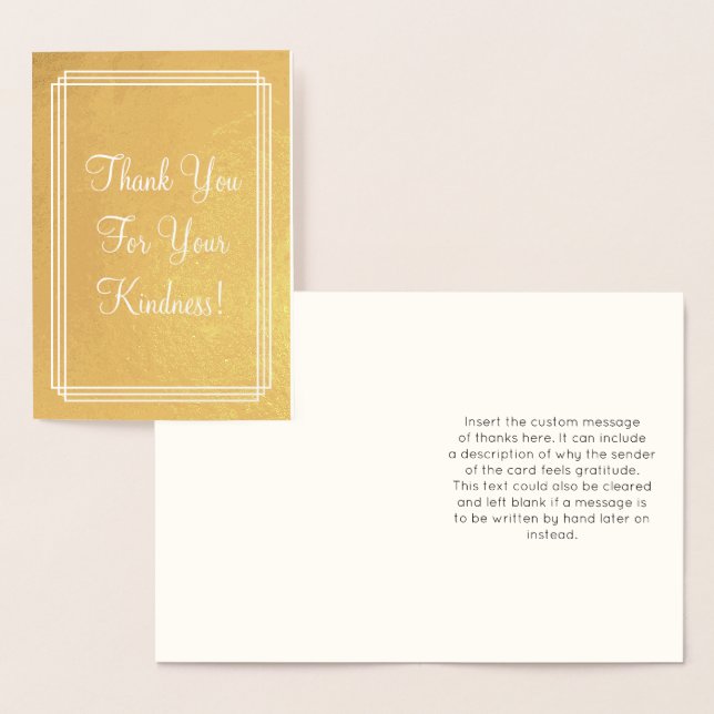 "Thank You For Your Kindness!" Greeting Card (Display)