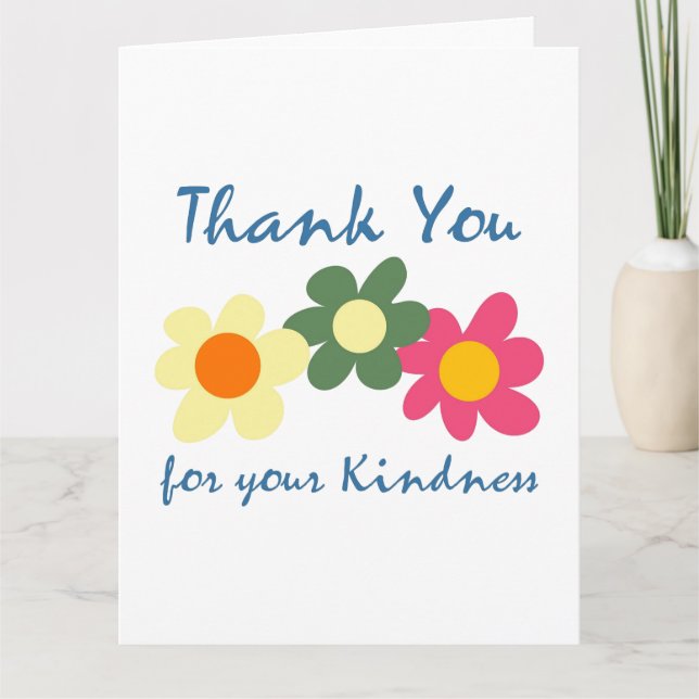 Thank you for your kindness Thank you Card (Front)