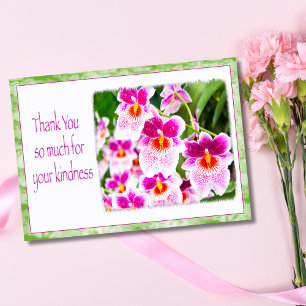 Thank You For Your Kindness Tropical Orchids Card