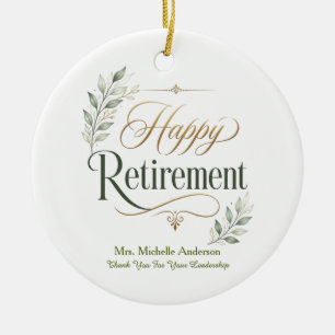 Thank You For Your Leadership Personalised Name Ceramic Ornament