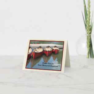 Thank You for Your Memorial Donation, Red Canoes
