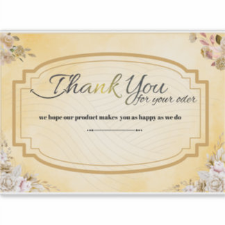  Thank You for Your Order – Appreciation Card