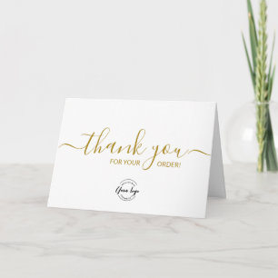 Thank you for your order business logo card