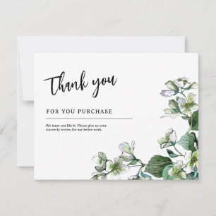 Thank You For Your Order Card, Business Thank You Card