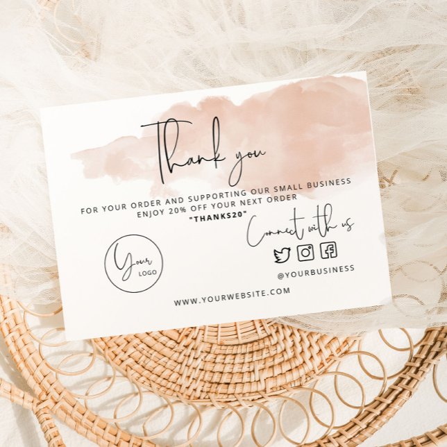 Thank you for your order card. Small bussines card (Creator Uploaded)