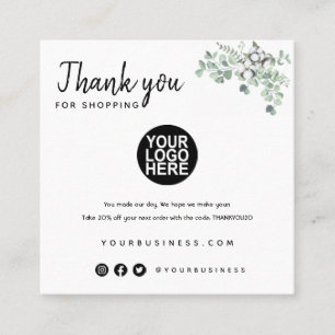 Thank You For Your Order Cards Template Small Busi