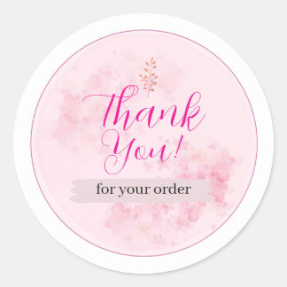 thank you for your order classic round sticker