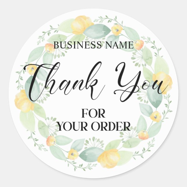 Thank You For Your Order Classic Round Sticker (Front)