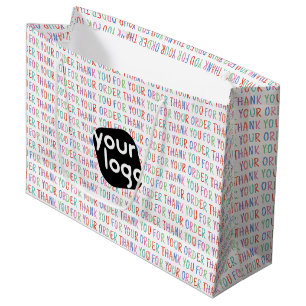 Thank You For Your Order Colourful Simple Modern Large Gift Bag