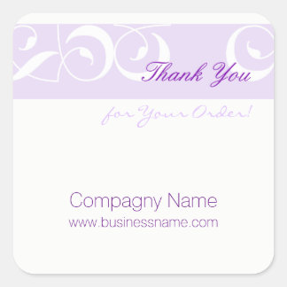 Thank you for your order Corporate D White Sticker