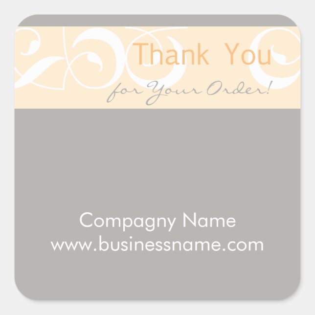 Thank you for your order Corporate Grey Sticker (Front)